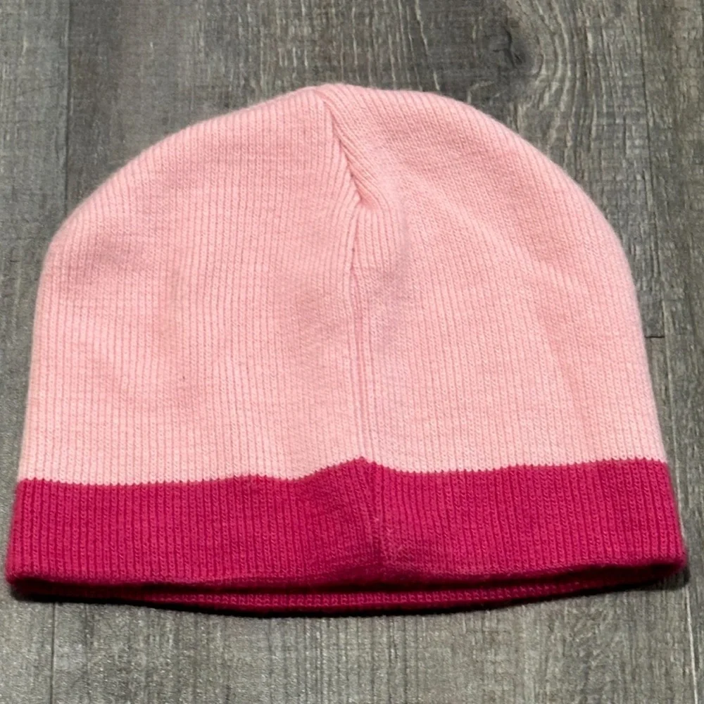 💞 Toddler One Size Pink Knit Polar Bear Beanie Hat